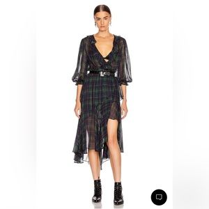 Icons Object of Devotion Plaid Wrap “Flamenco” Dress